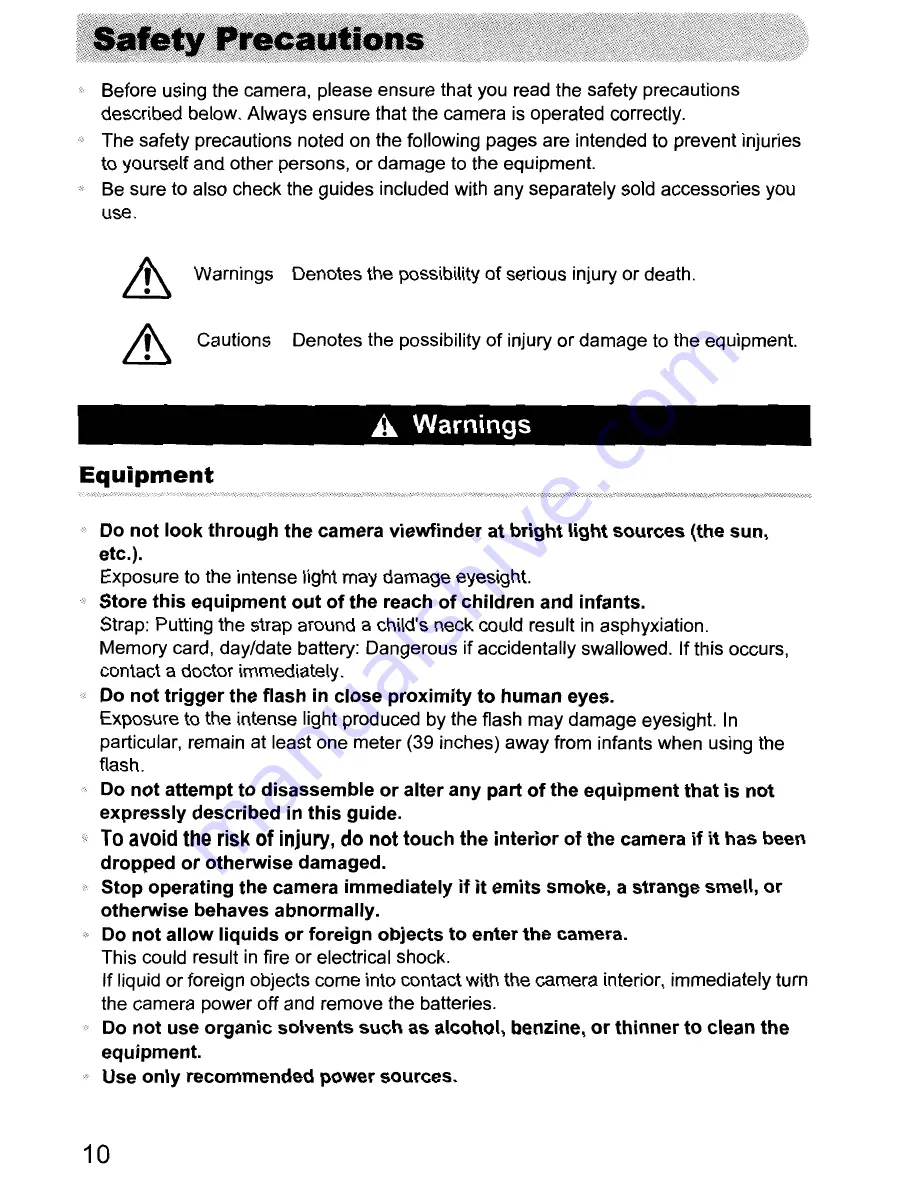 Canon PowerShot A1000 IS User Manual Download Page 10