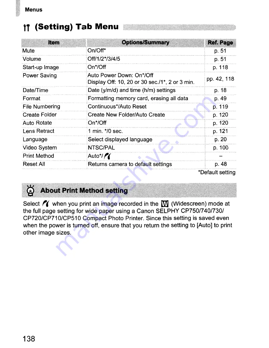 Canon PowerShot A1000 IS Скачать руководство пользователя страница 138