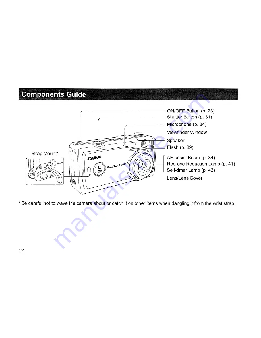 Canon PowerShot A400 Скачать руководство пользователя страница 17