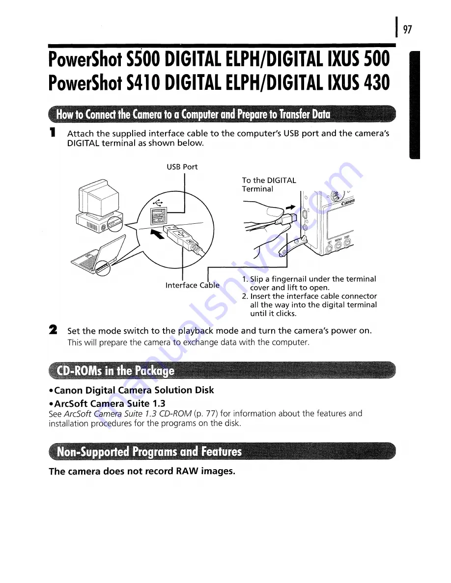 Canon PowerShot A400 Скачать руководство пользователя страница 247