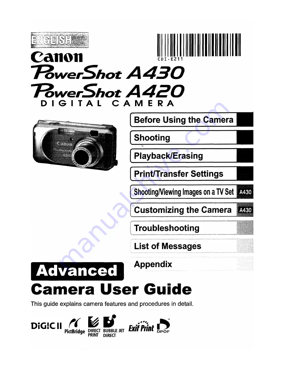 Canon PowerShot A420 User Manual Download Page 25