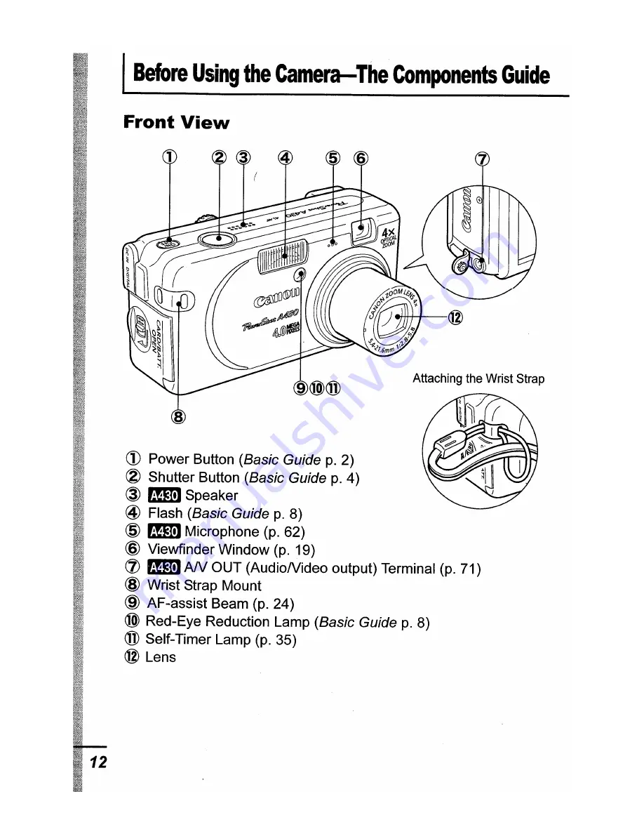 Canon PowerShot A420 User Manual Download Page 38