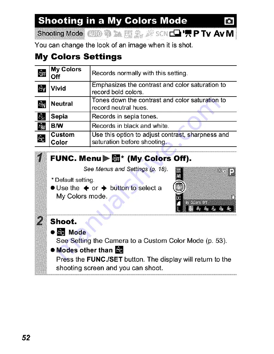 Canon Powershot A570 IS User Manual Download Page 54