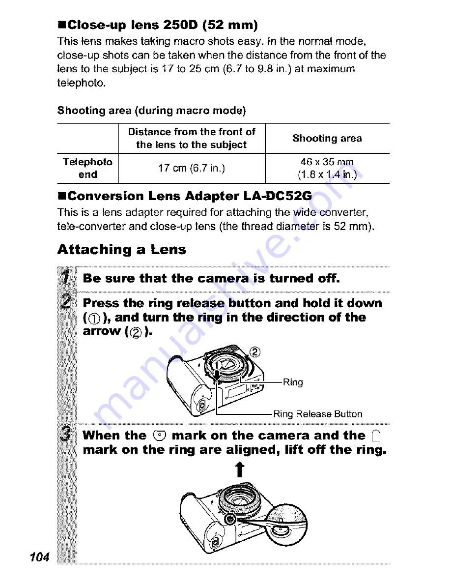 Canon Powershot A570 IS User Manual Download Page 106