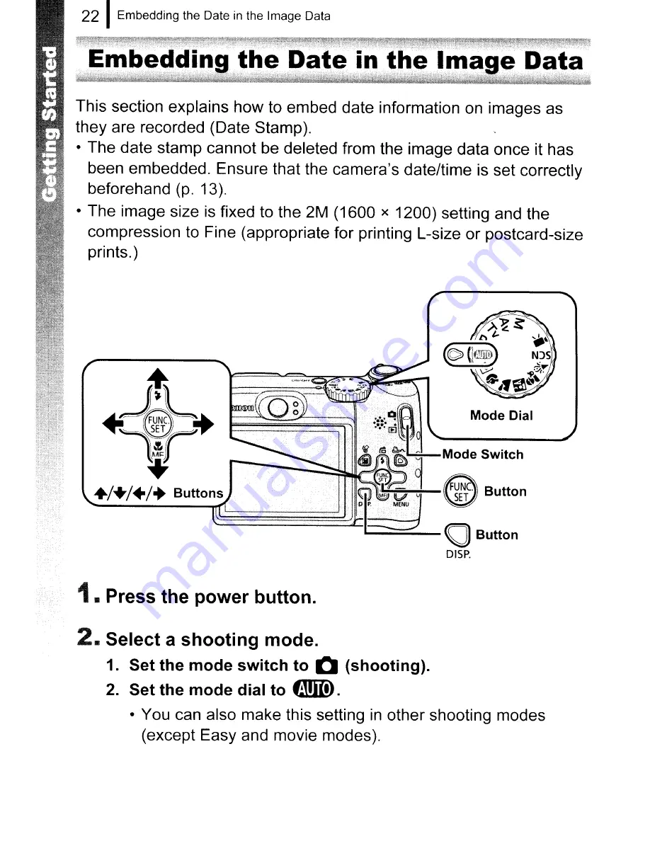 Canon PowerShot A590 IS Скачать руководство пользователя страница 24