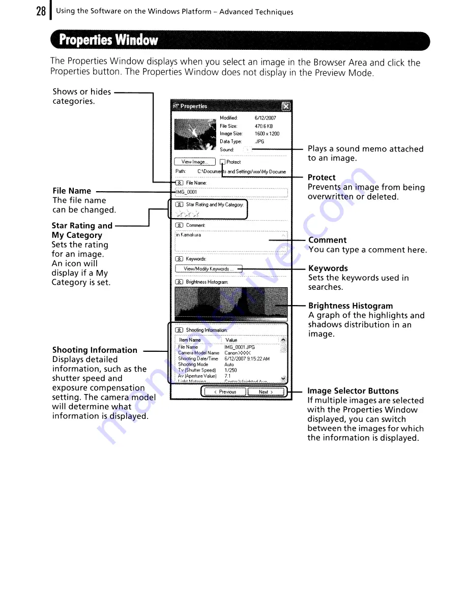 Canon PowerShot A590 IS User Manual Download Page 242