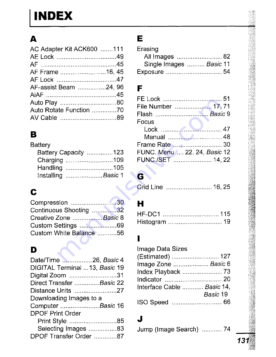 Canon POWERSHOT A610 User Manual Download Page 160