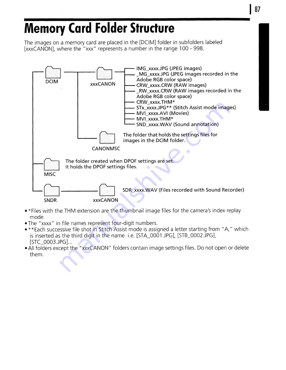 Canon POWERSHOT A610 User Manual Download Page 258