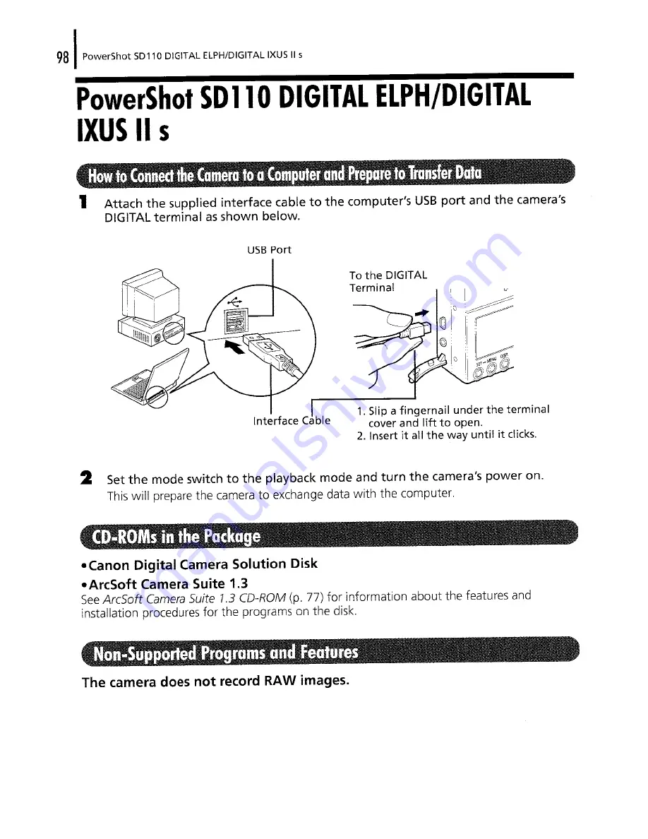 Canon POWERSHOT A75 Quick Start Manual Download Page 265