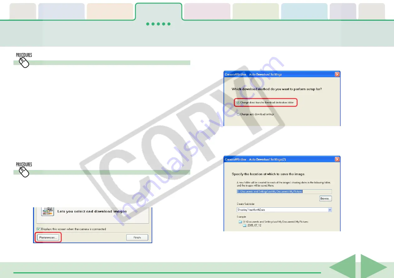 Canon PowerShot SD430 DIGITAL ELPH WIRELESS Software User'S Manual Download Page 23