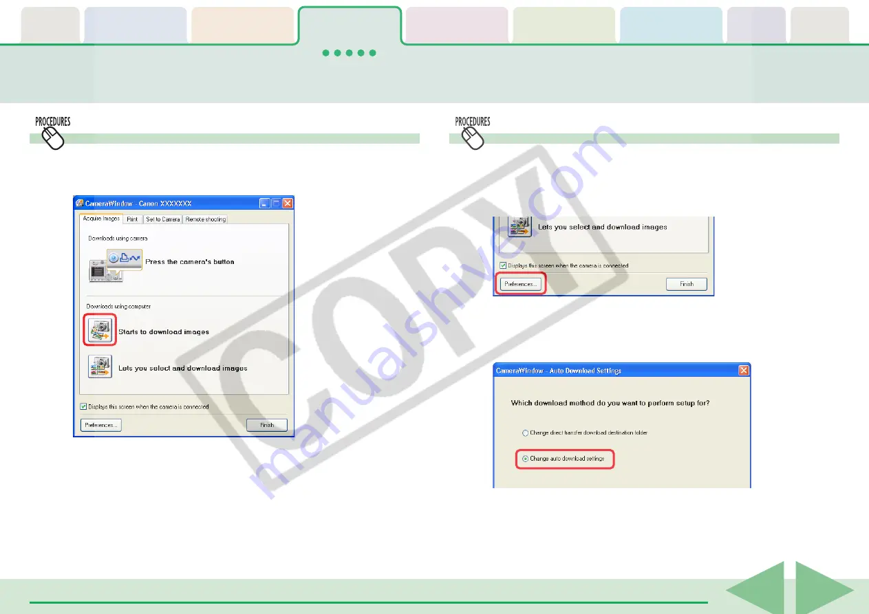 Canon PowerShot SD430 DIGITAL ELPH WIRELESS Software User'S Manual Download Page 25