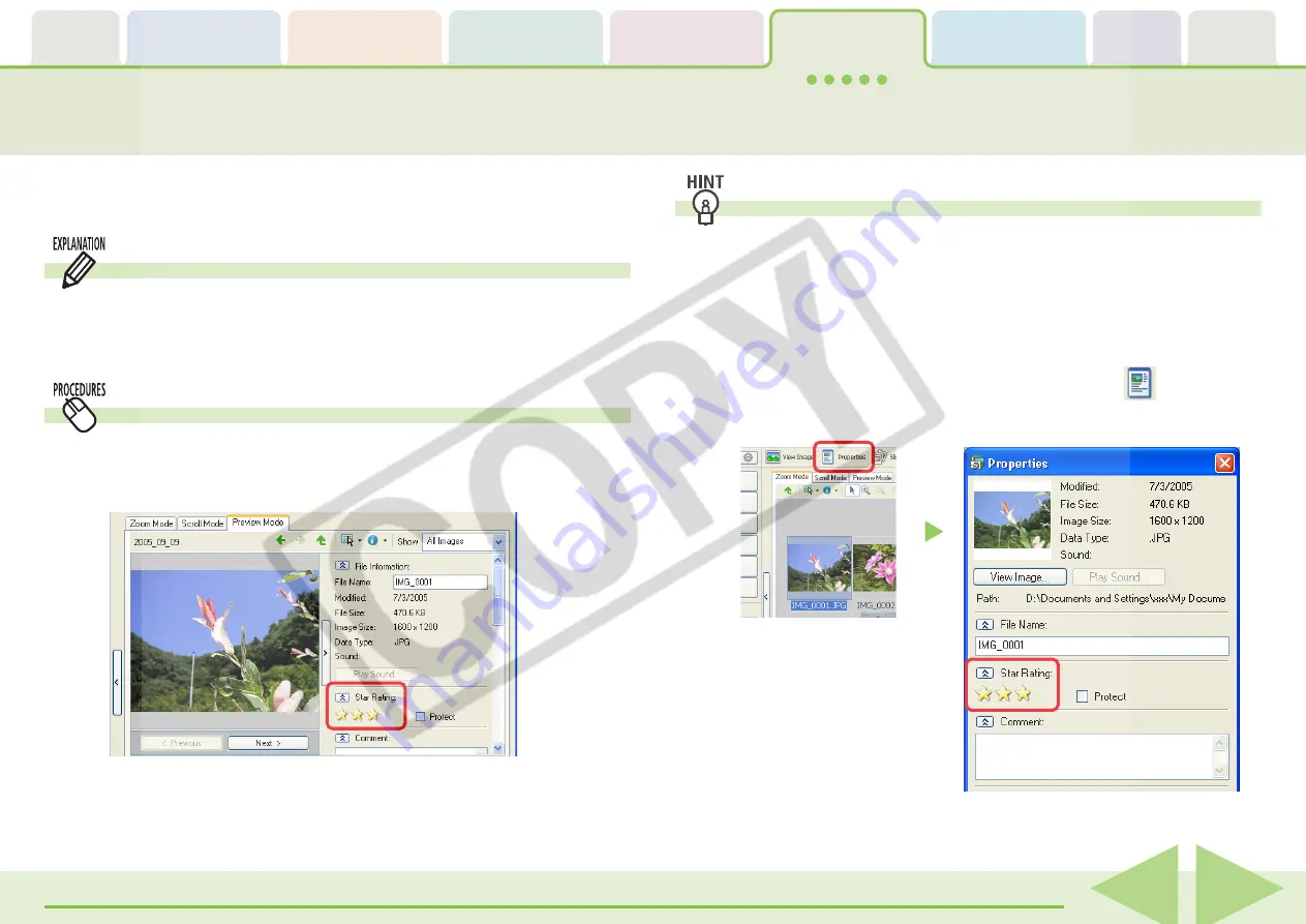 Canon PowerShot SD430 DIGITAL ELPH WIRELESS Software User'S Manual Download Page 74