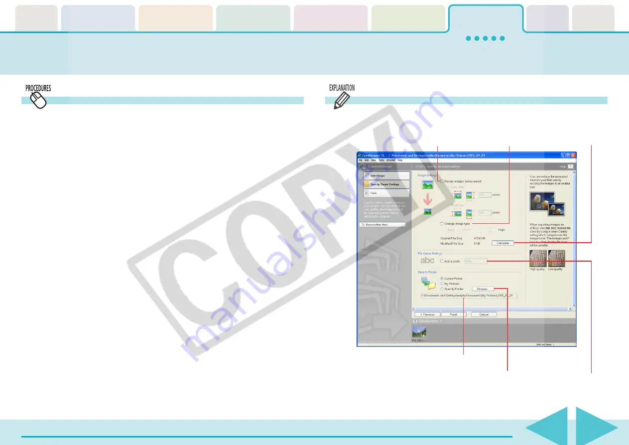 Canon PowerShot SD430 DIGITAL ELPH WIRELESS Software User'S Manual Download Page 109