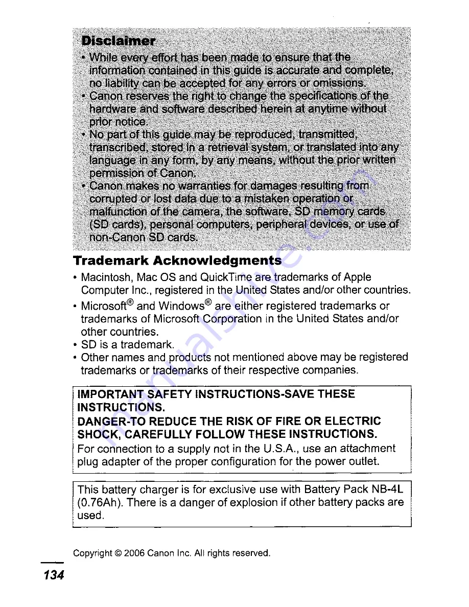 Canon PowerShot SD630 Digital ELPH Camera Basic User'S Manual Download Page 164