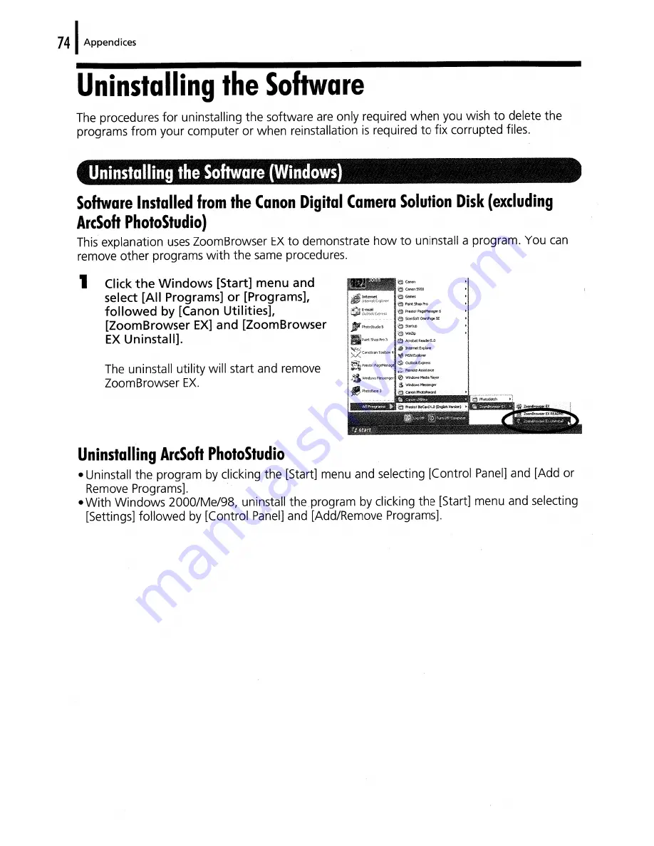 Canon PowerShot SD630 Digital ELPH Camera Basic User'S Manual Download Page 246