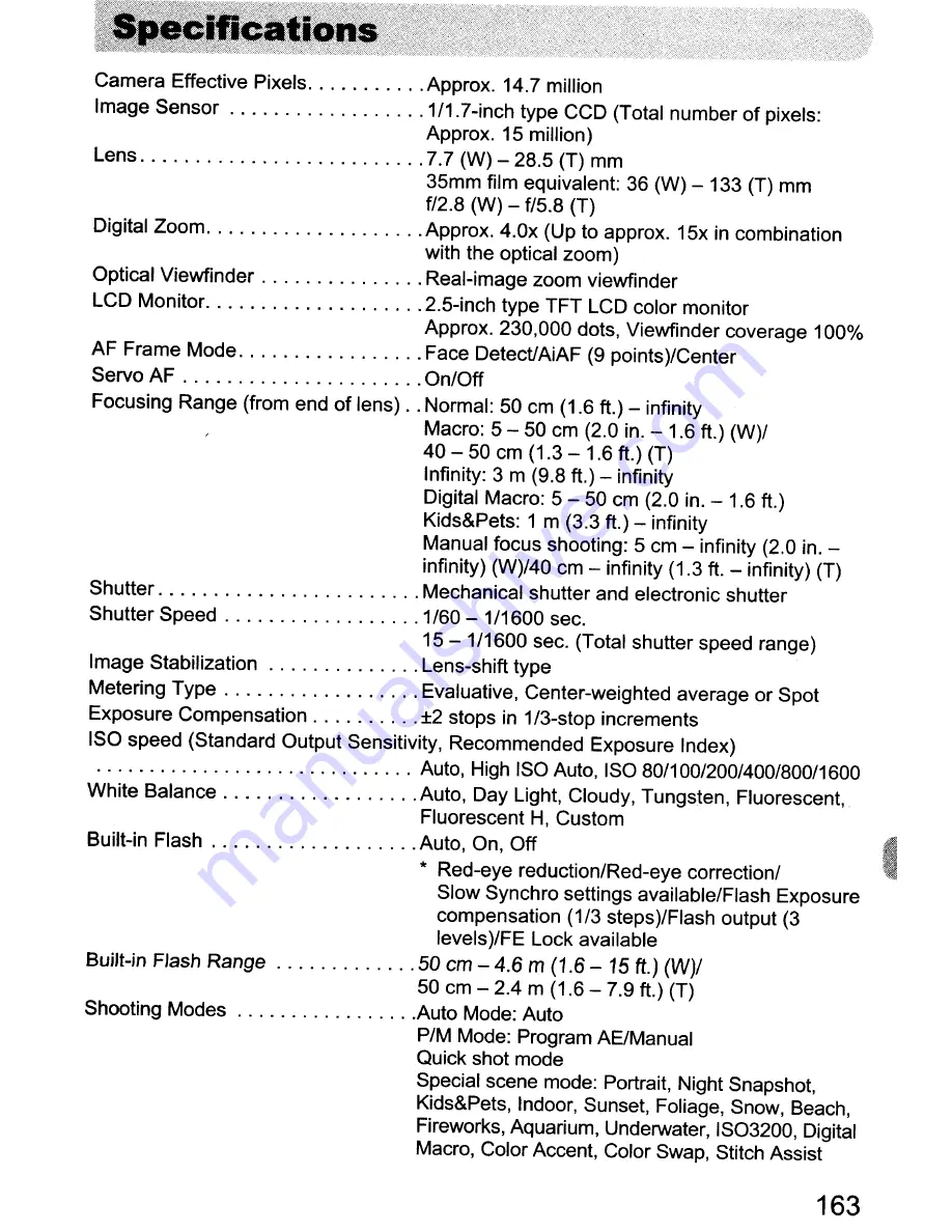 Canon PowerShot SD990 IS Digital ELPH Скачать руководство пользователя страница 163