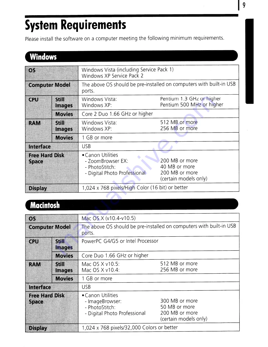 Canon PowerShot SX10 IS User Manual Download Page 303