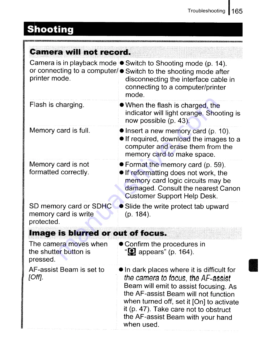 Canon PowerShot SX100 IS User Manual Download Page 167