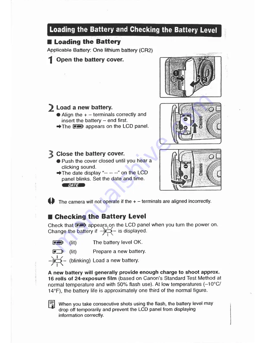 Canon Prima Super 105U Instructions Manual Download Page 5