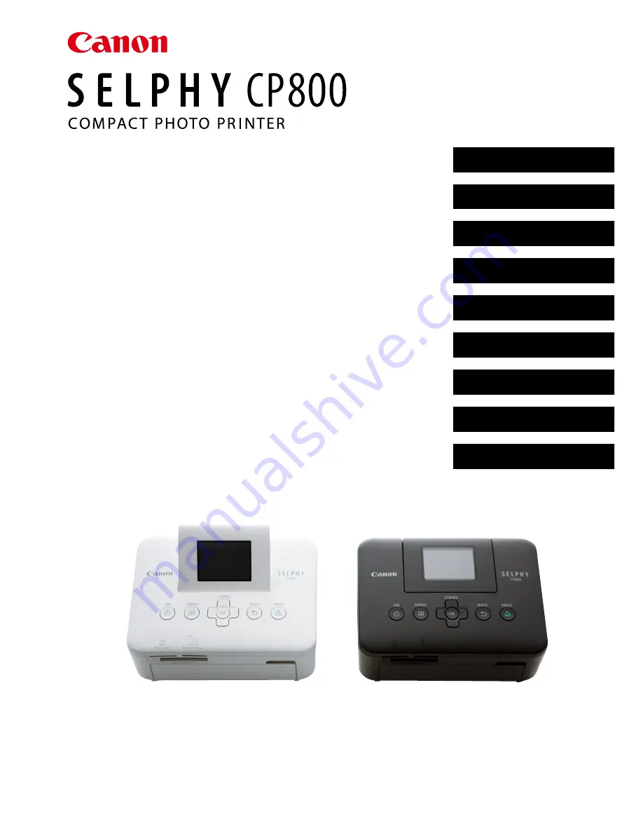 Canon Selphy CP800 Скачать руководство пользователя страница 1