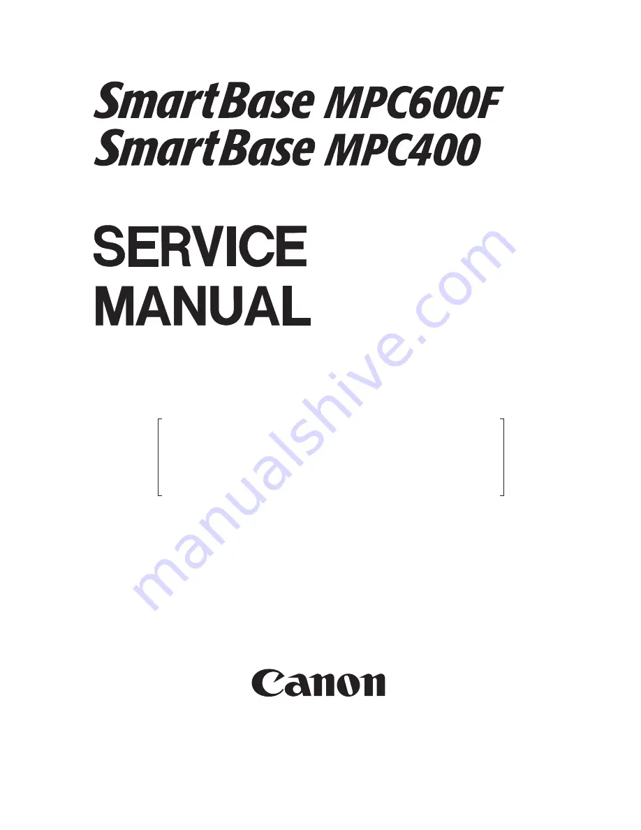 Canon SmartBase MPC400 Service Manual Download Page 1