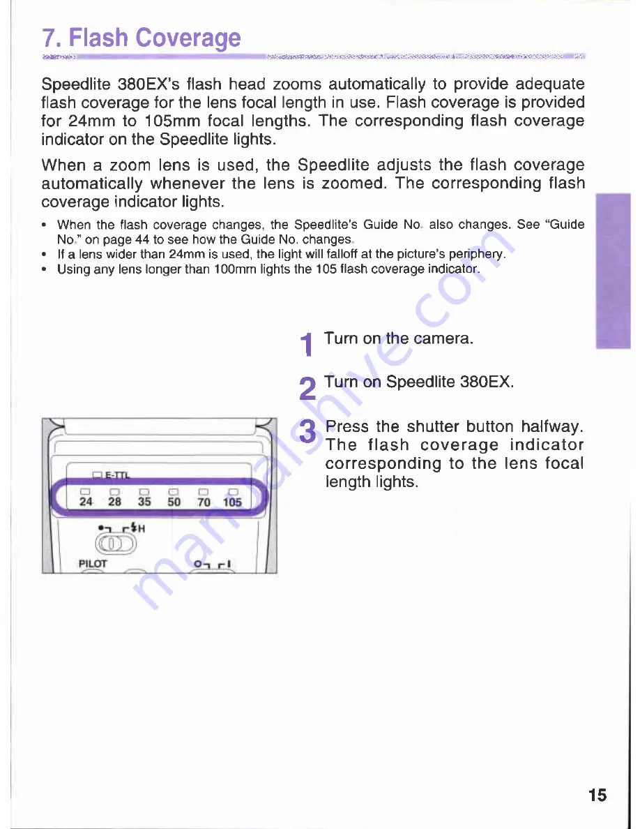 Canon Speedlite 380EX Instructions Manual Download Page 15