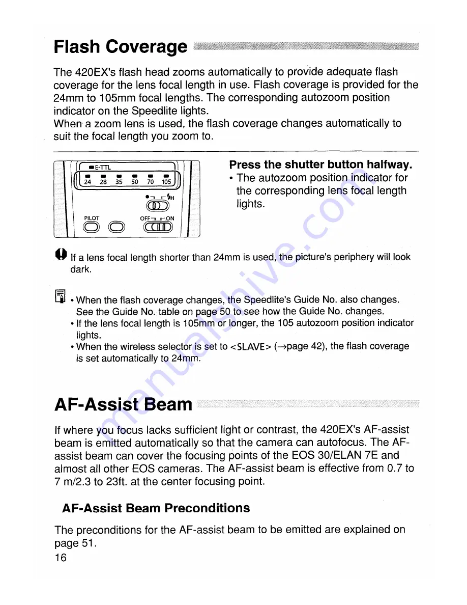 Canon Speedlite 420EX Instructions Manual Download Page 16