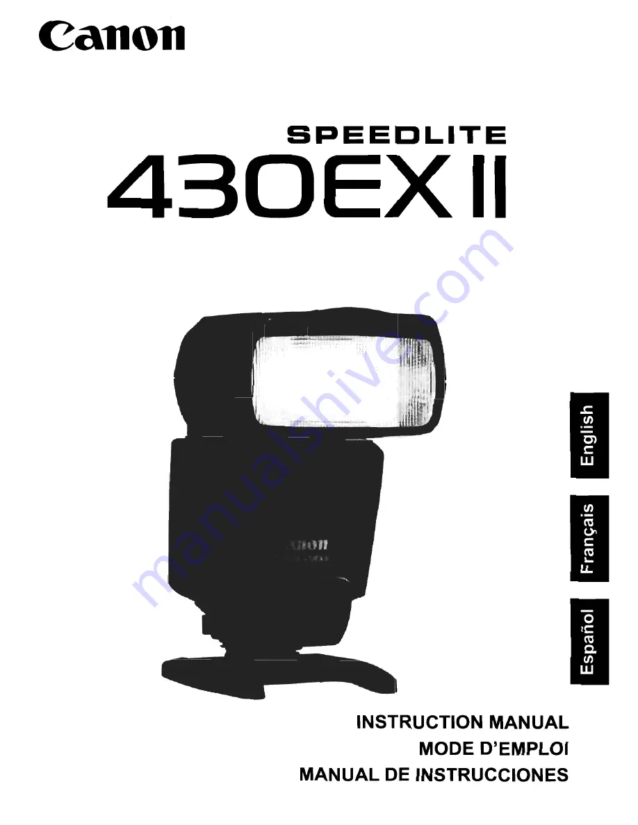 Canon Speedlite 430EX II Скачать руководство пользователя страница 1