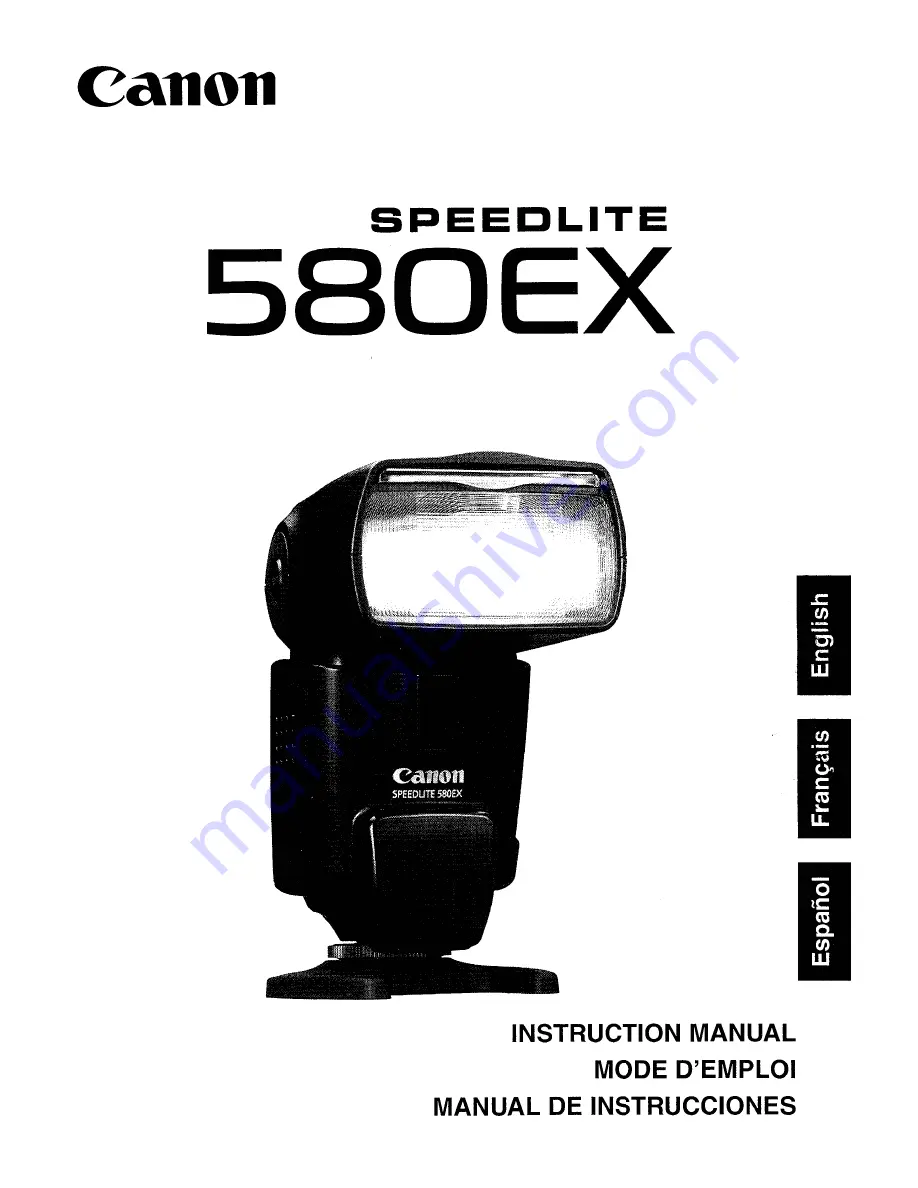 Canon Speedlite 58OEX Instruction Manual Download Page 1