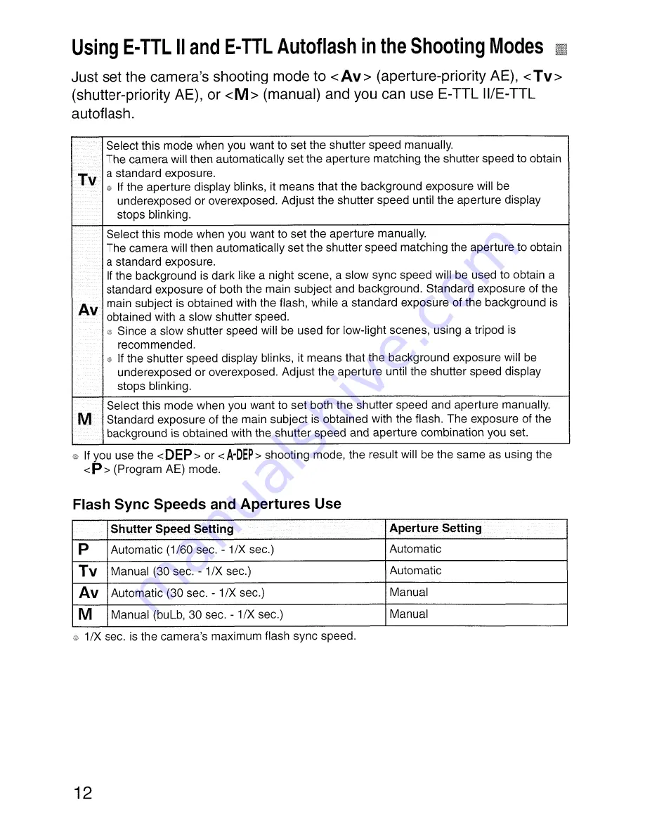 Canon Speedlite 58OEX Instruction Manual Download Page 12