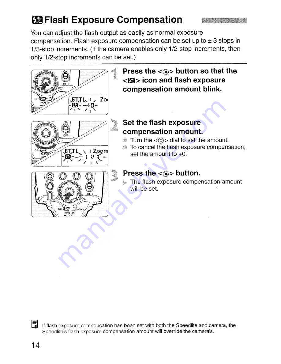 Canon Speedlite 58OEX Instruction Manual Download Page 14