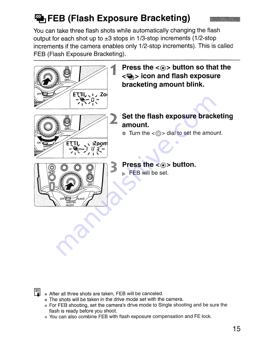 Canon Speedlite 58OEX Instruction Manual Download Page 15