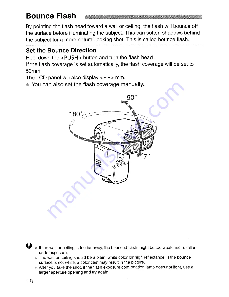 Canon Speedlite 58OEX Instruction Manual Download Page 18