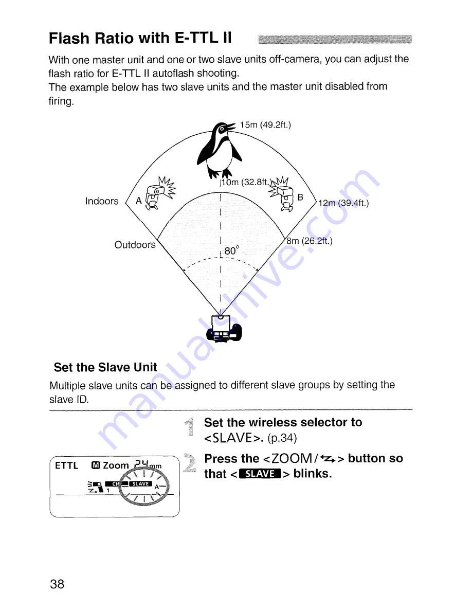 Canon Speedlite 58OEX Instruction Manual Download Page 38