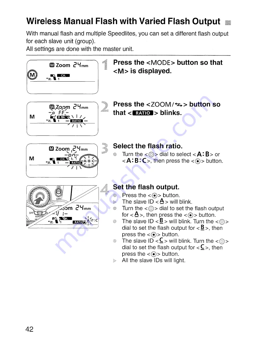 Canon Speedlite 58OEX Instruction Manual Download Page 42