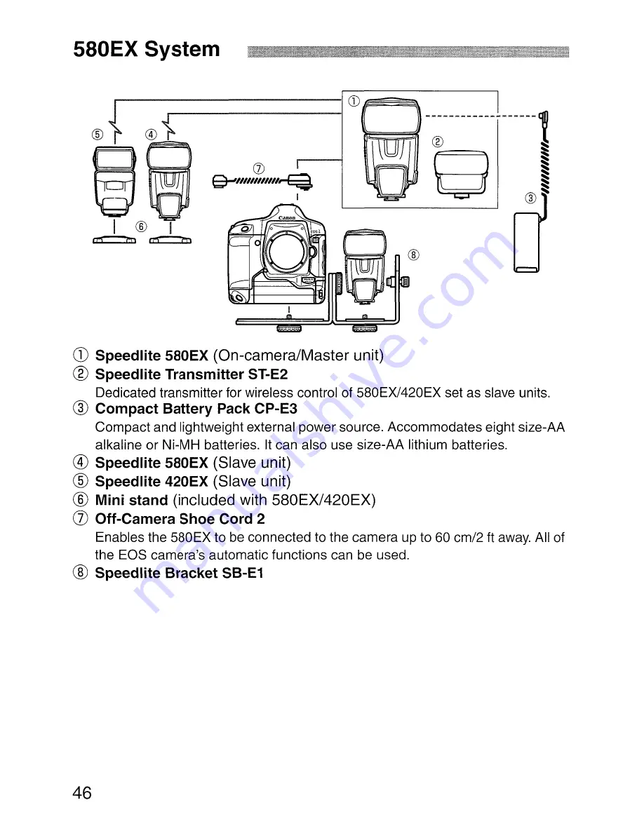 Canon Speedlite 58OEX Instruction Manual Download Page 46