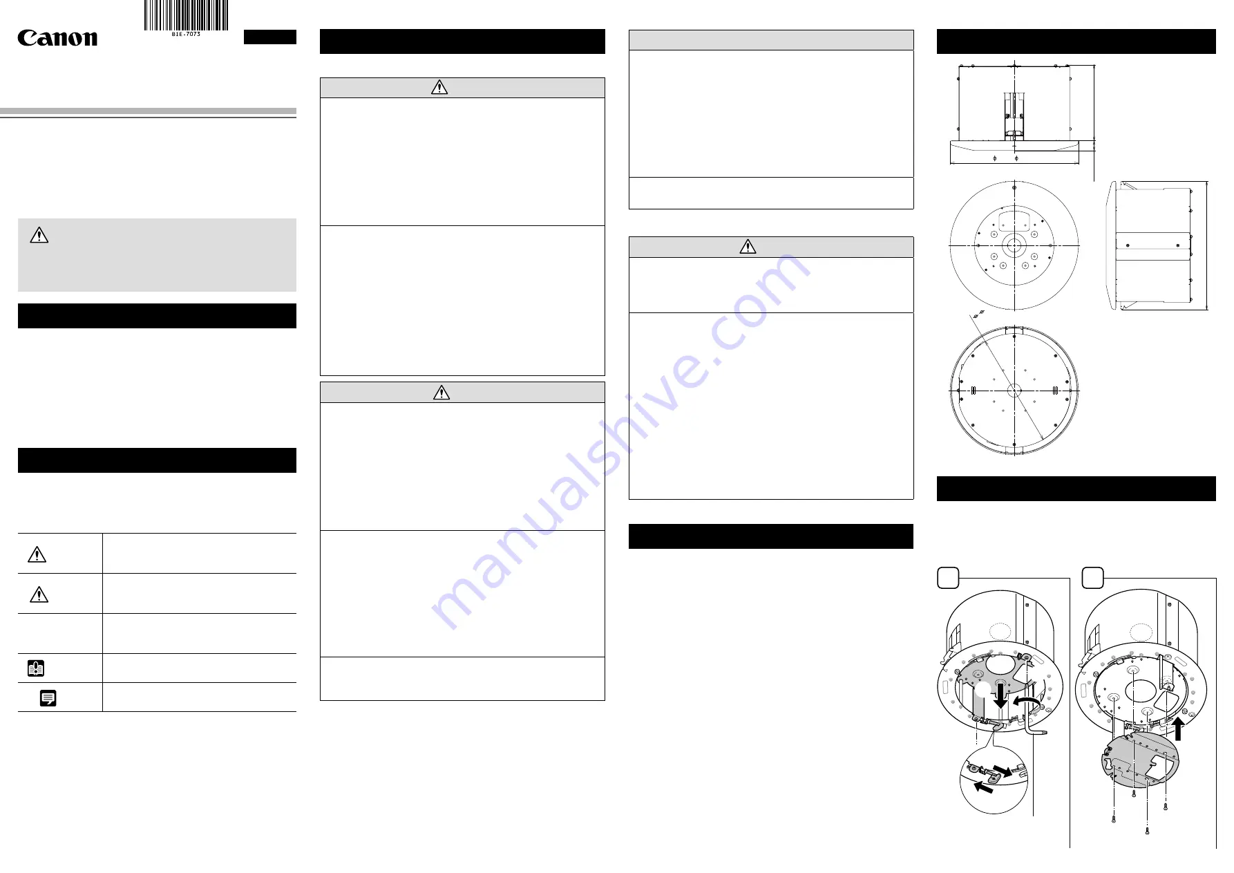 Canon SR11-P-VB Installation Manual Download Page 1