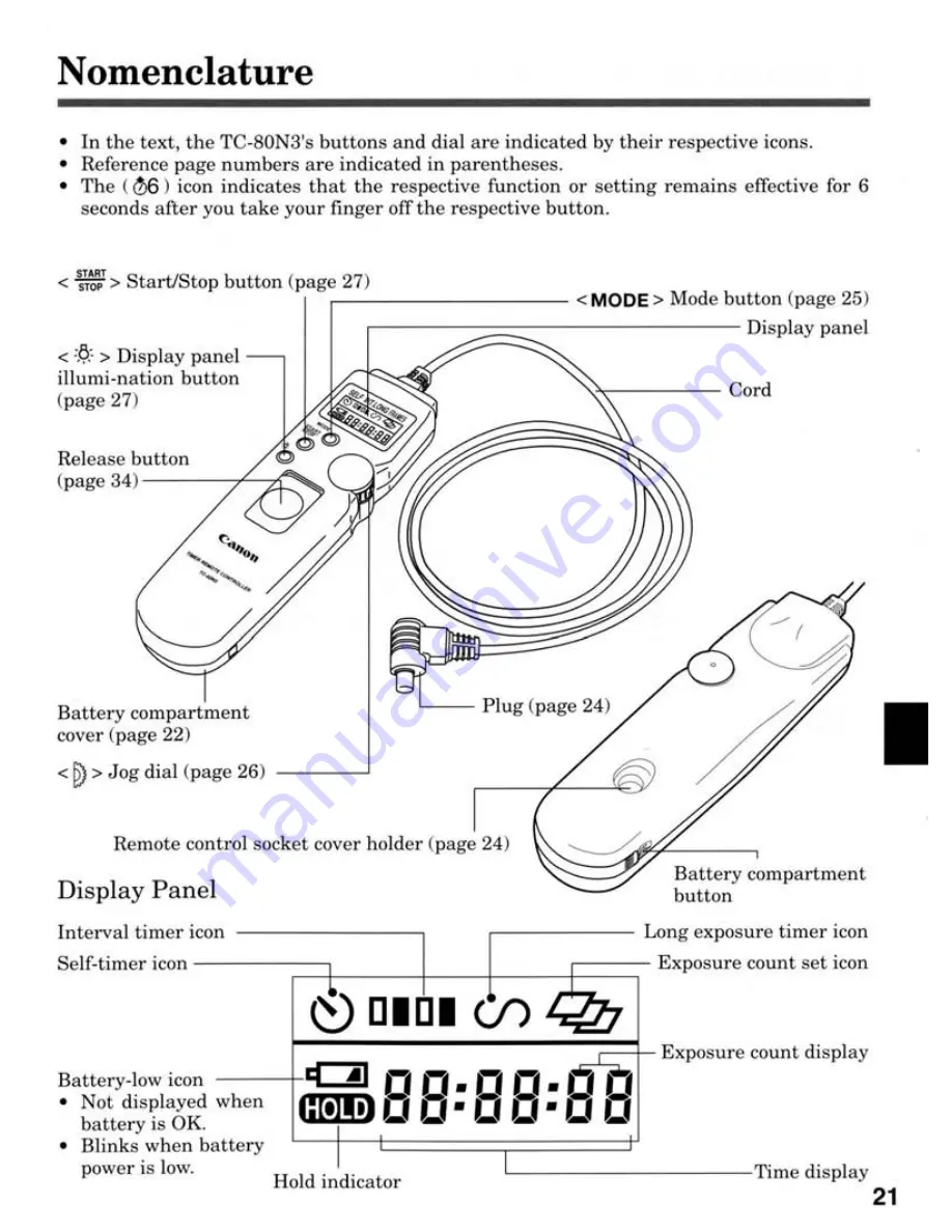 Canon TIMER REMOTE CONTROLLER TC-80N3 User Manual Download Page 3