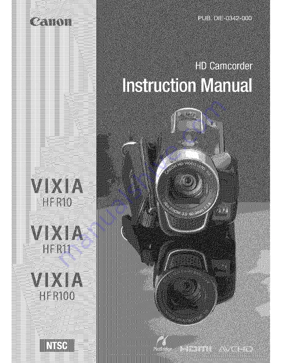 Canon VIXIA HF R10 Instruction Manual Download Page 1