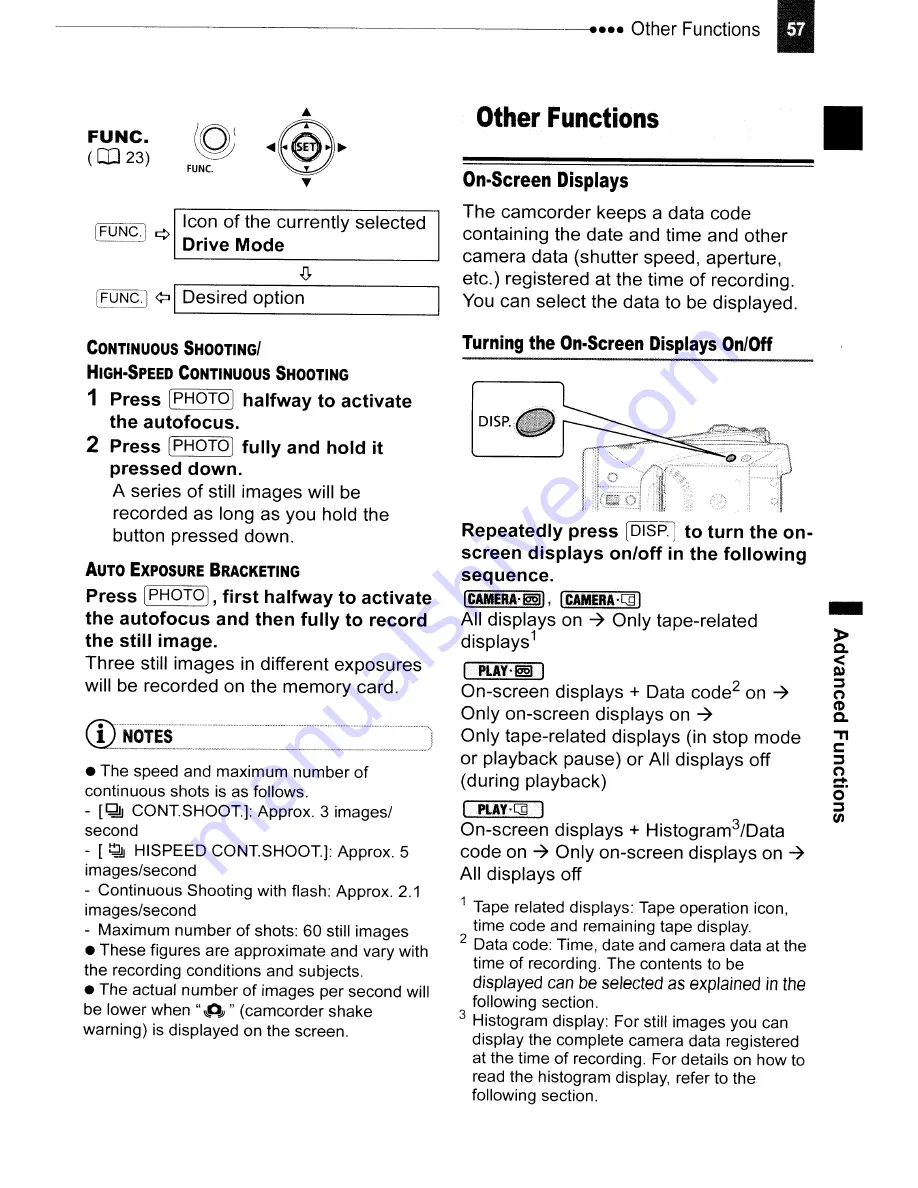 Canon Vixia HV30 Instruction Manual Download Page 57