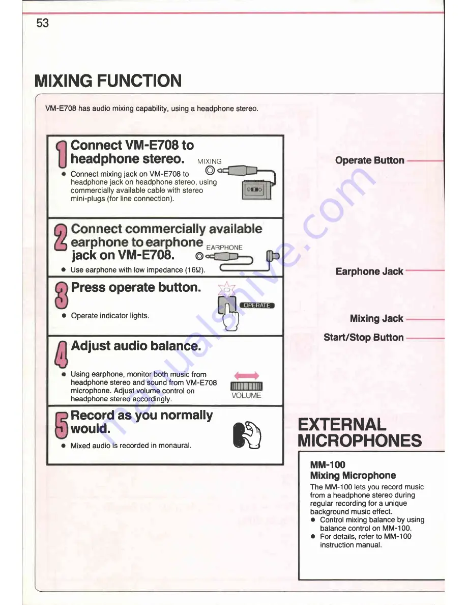 Canon VM-E708 Instructions Manual Download Page 54