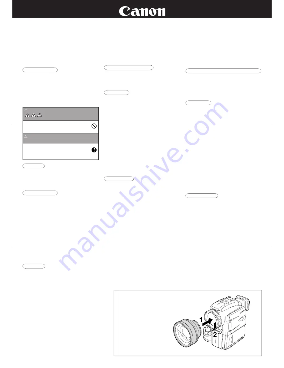 Canon WD-43 Instructions Download Page 1