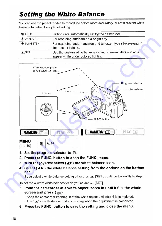 Canon ZR600 Скачать руководство пользователя страница 48