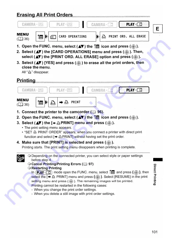 Canon ZR600 Instruction Manual Download Page 101