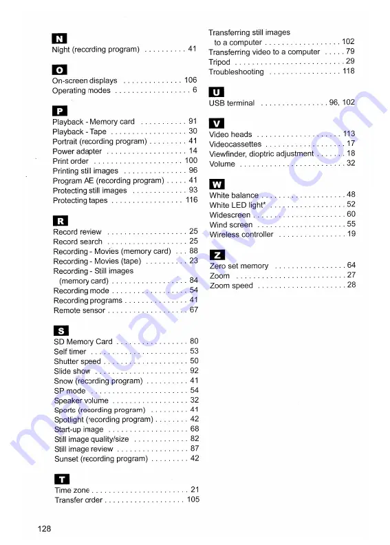 Canon ZR600 Instruction Manual Download Page 128