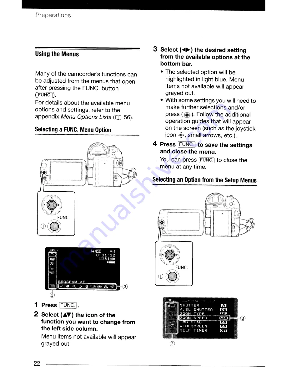 Canon ZR900 Скачать руководство пользователя страница 22