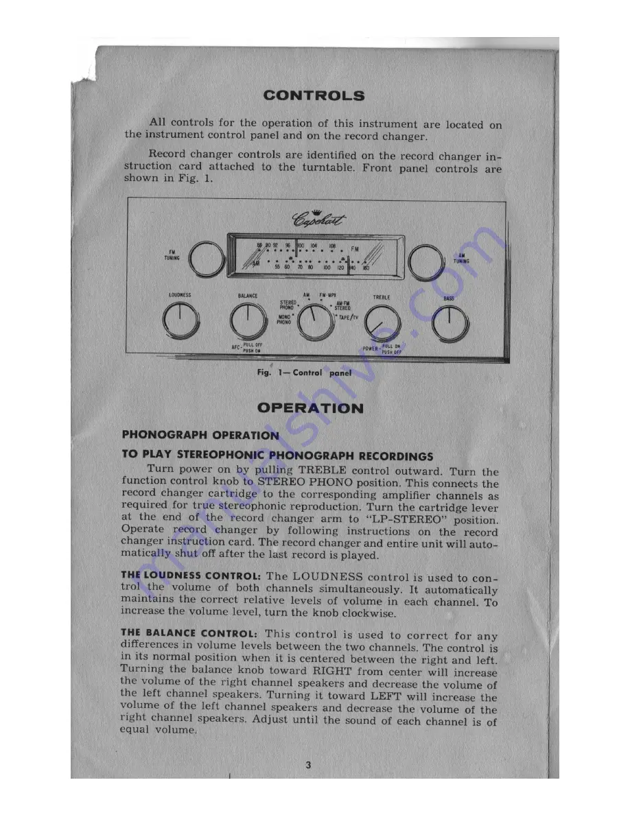 Capehart 1200 Series Скачать руководство пользователя страница 3