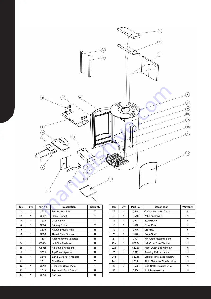 Capital fireplaces CONTOUR Window Series Manual Download Page 18