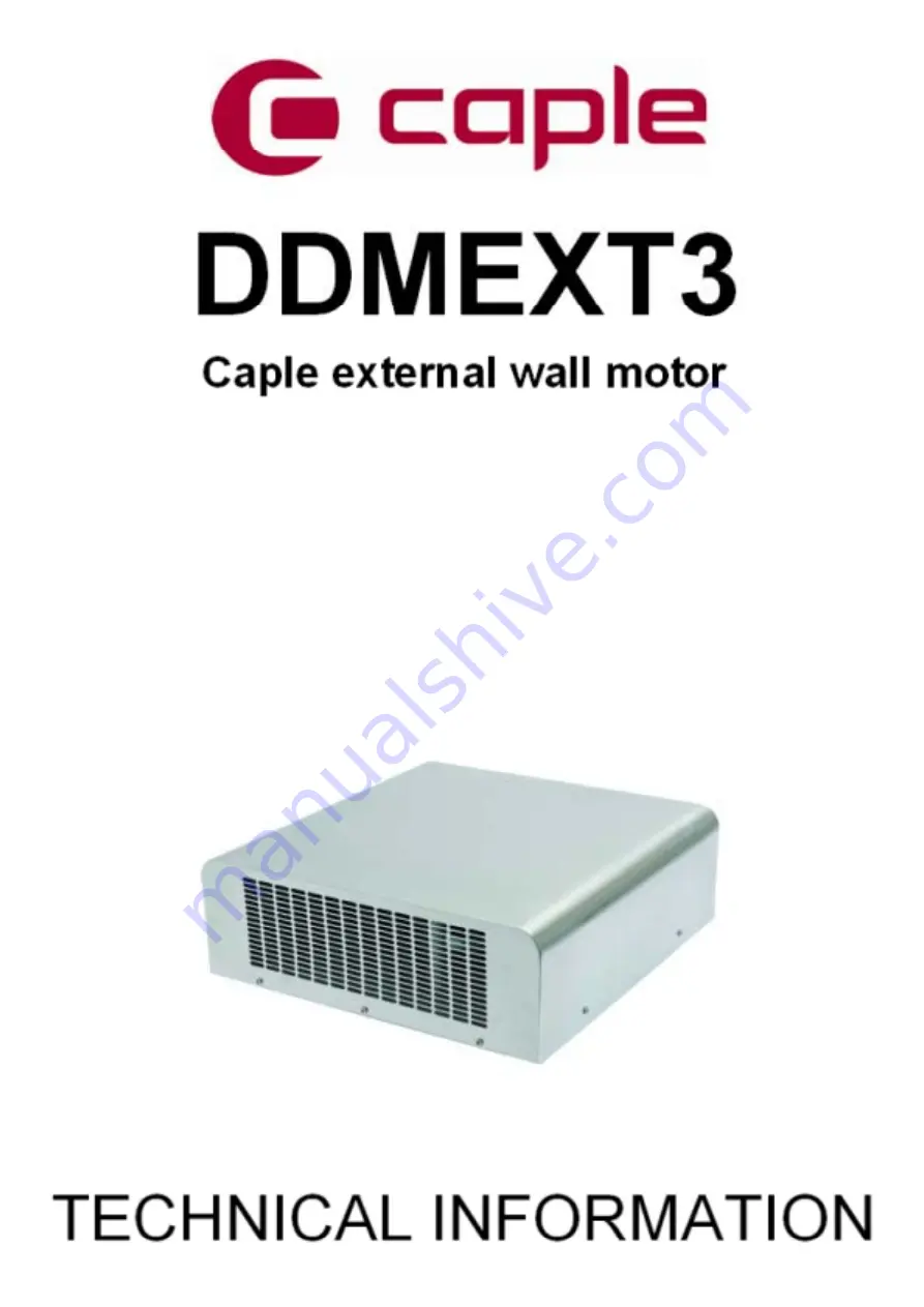 Caple DDMEXT3 Technical Information Download Page 1