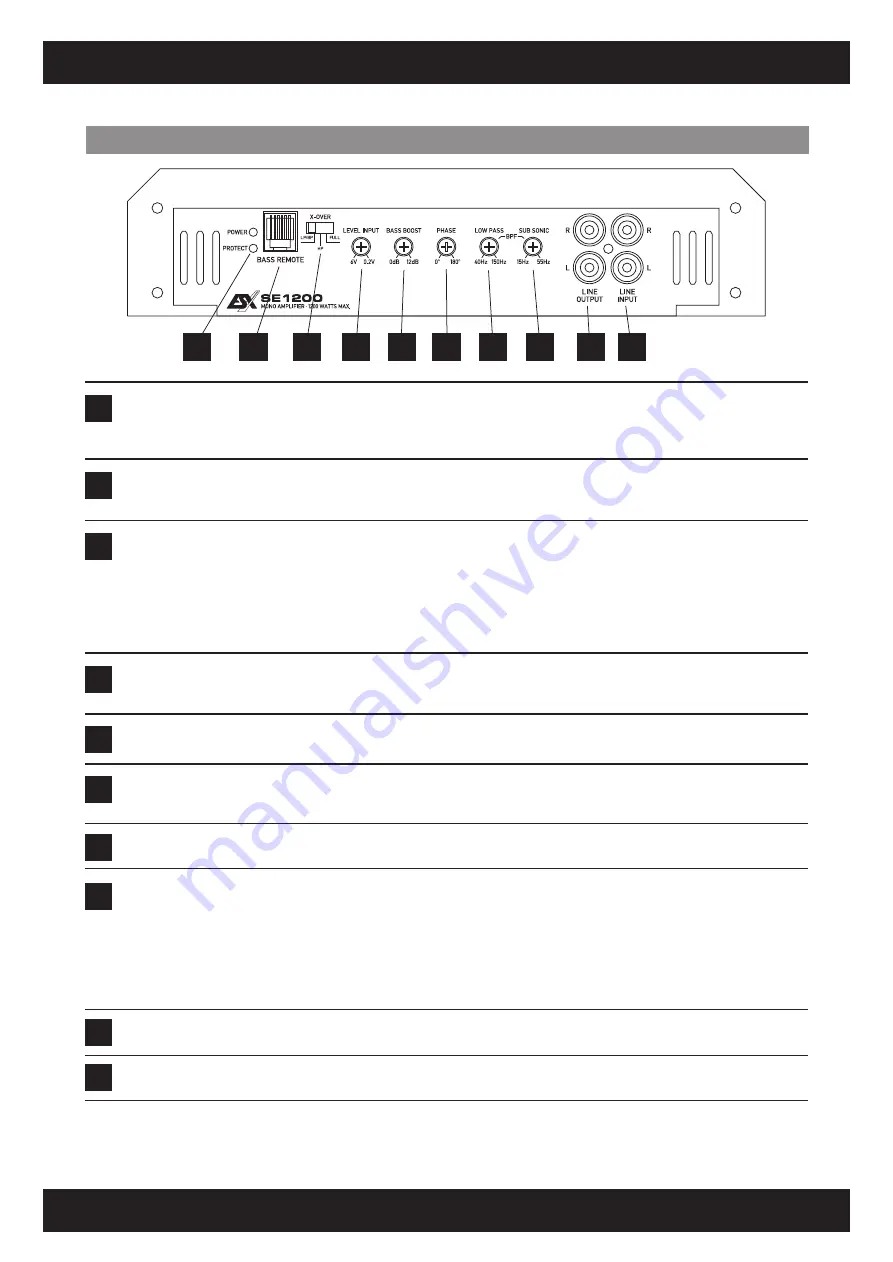 Car audio systems SE1200 Owner'S Manual Download Page 6